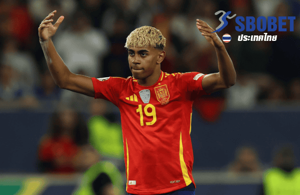 Lamine Yamal centre has scored six goals for Spain with one more game to come before he turns 18